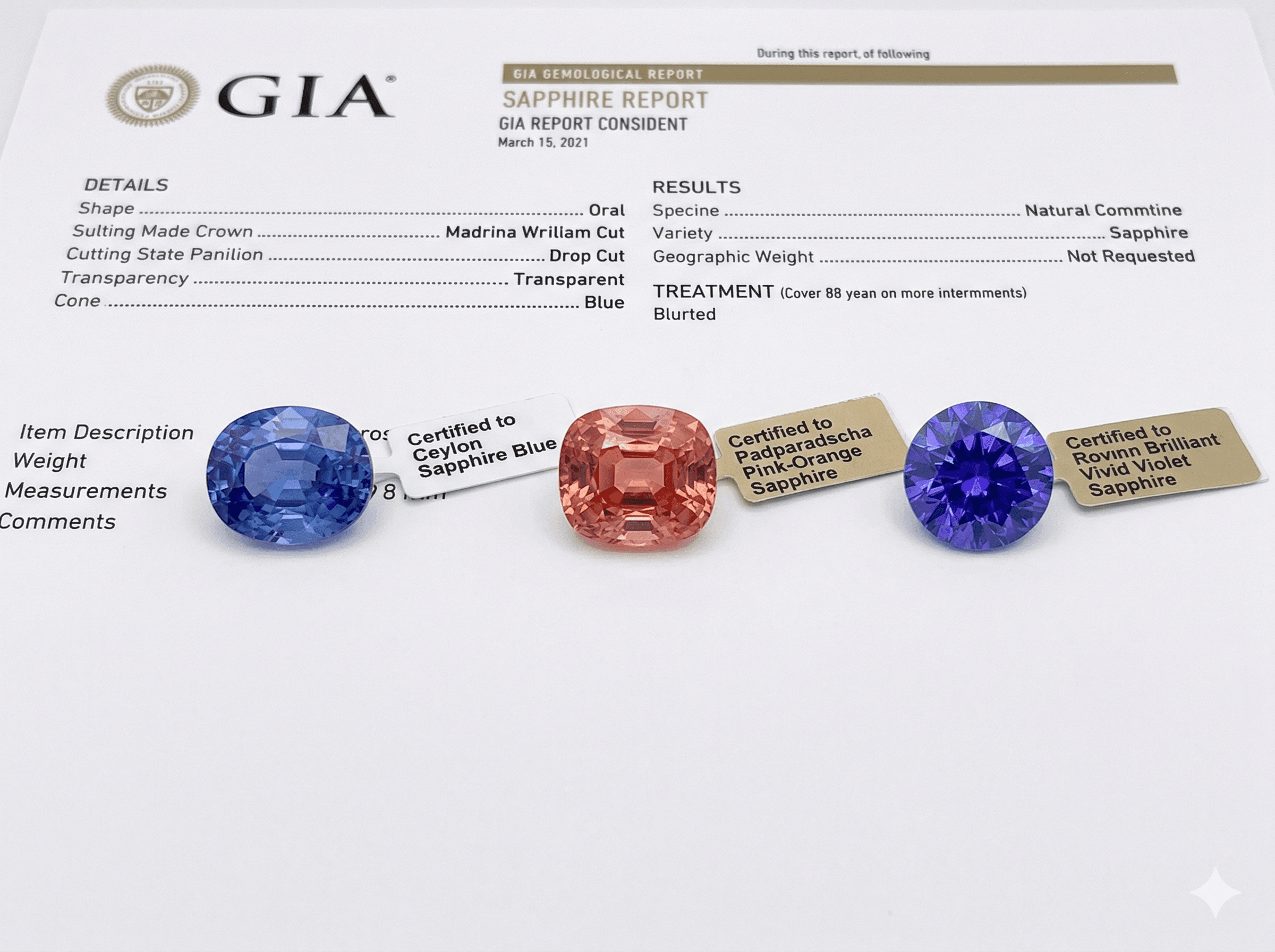 Gemstone certification and quality standards